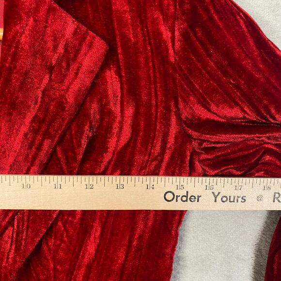 Vintage Y2k Velvet Blazer Jacket Small Indie Grunge Whimsigoth Party Holiday - Picture 10 of 15